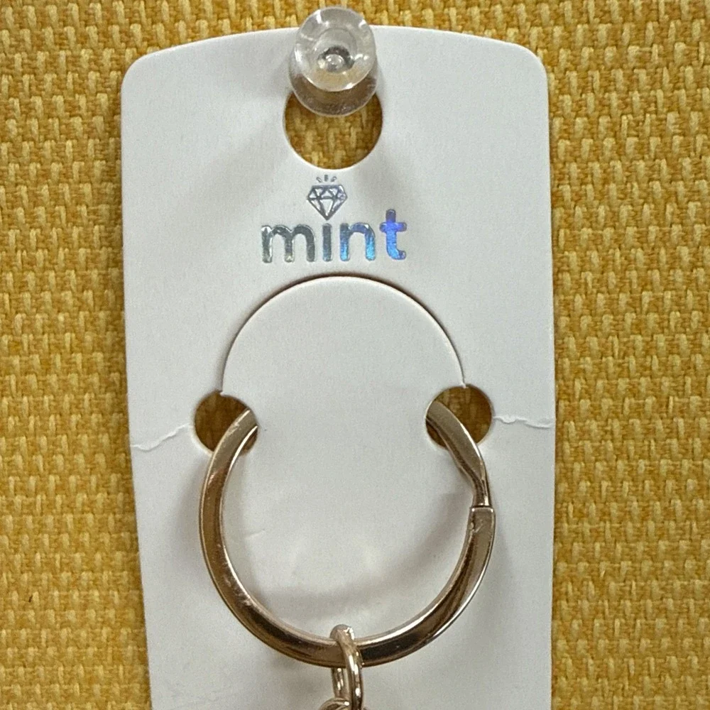Mint-Cherry Keychain Charm Red Gold Tone w/ Gold Tone Leaf NWT Purse Bag Charm